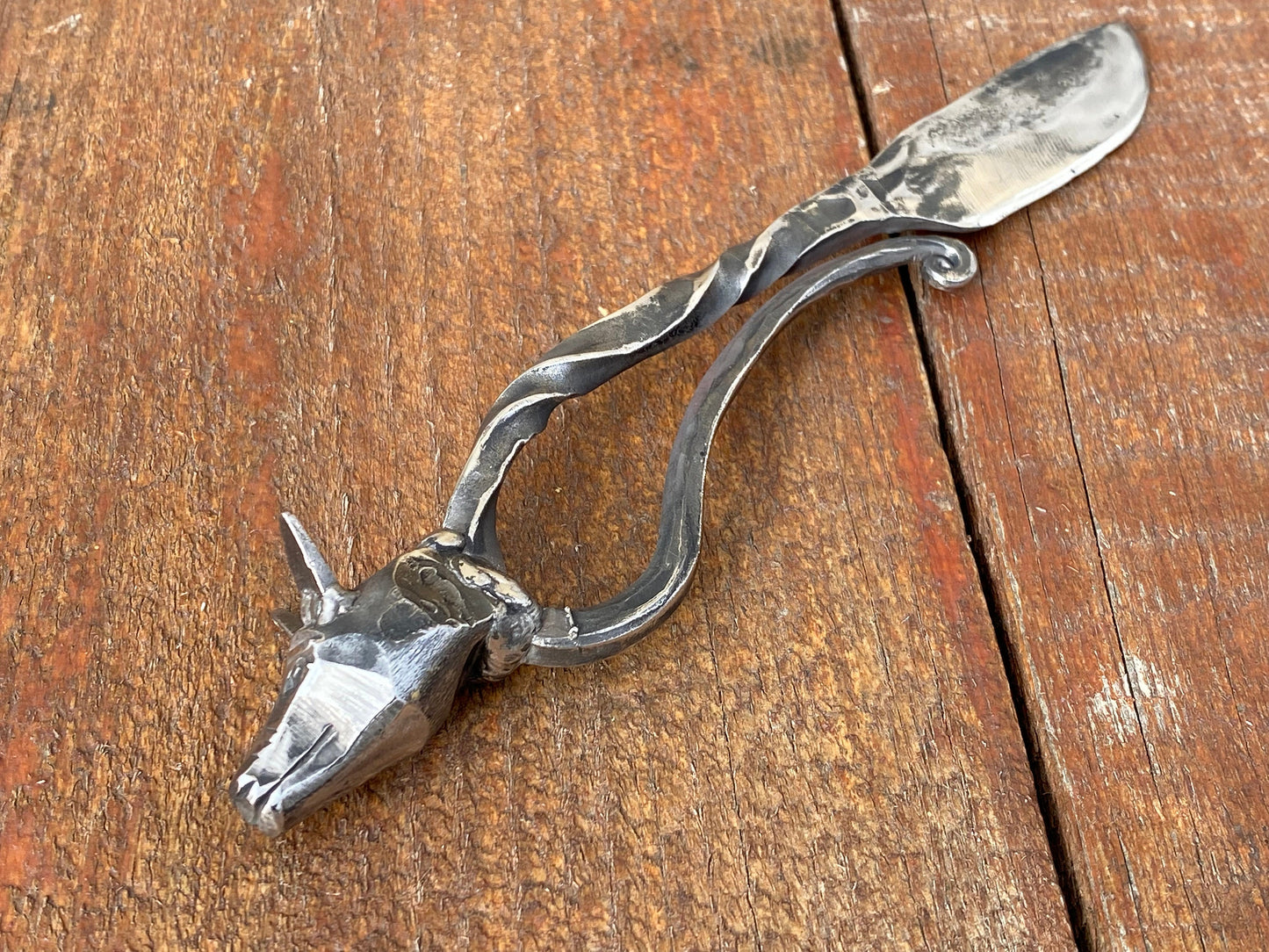 BBQ, fork, knife, wolf, deer, stainless steel, travel gift, hiking, travel lover gift, cooking, travel, cutlery,flatware,steel gift,birthday