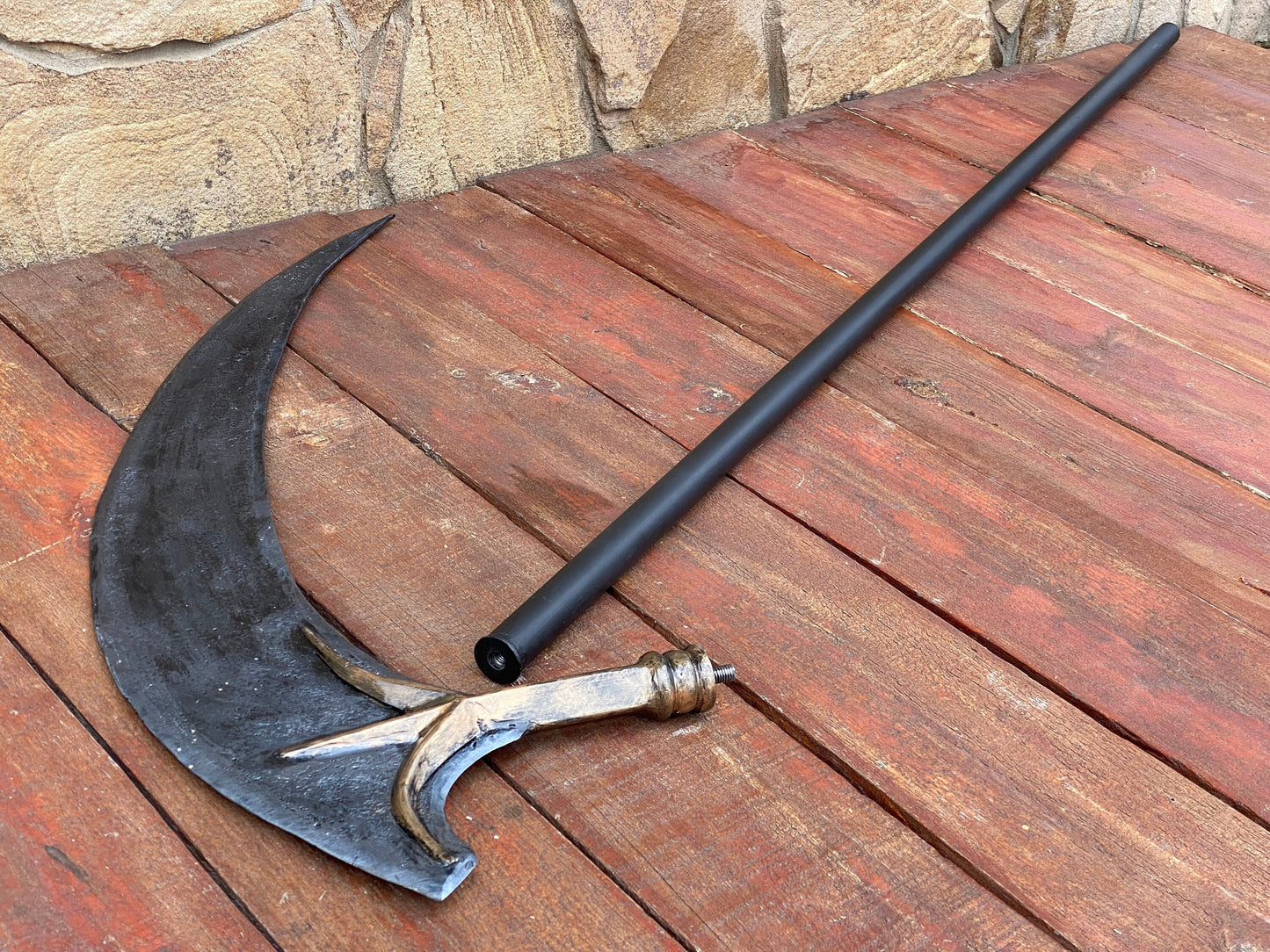 Scythe, iron gift, costume weapon, cosplay, prop, Halloween, gamer gift, cosplay armor, death, soul, dead, birthday, Christmas, mens gift