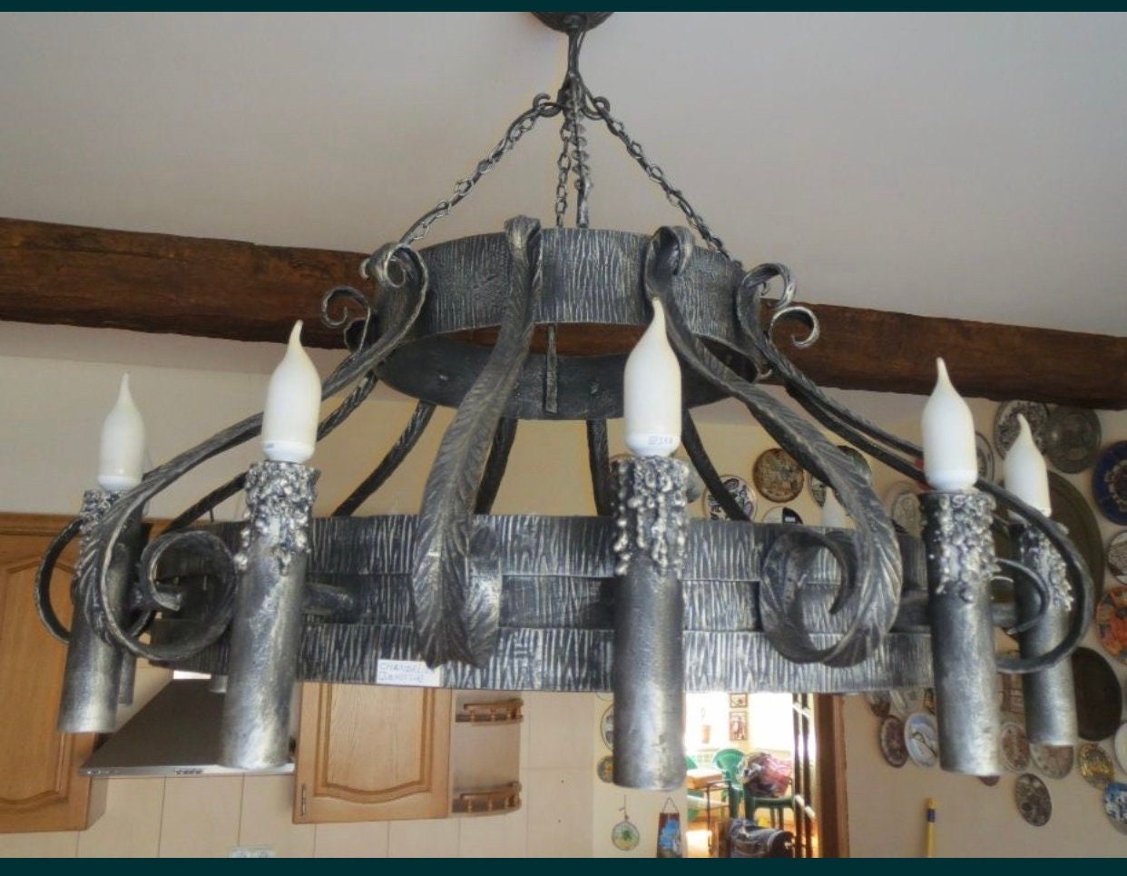 Medieval chandelier, ceiling sconce, chandelier, wall sconce, castle, Middle Ages, ceiling lamp, birthday, Christmas, viking, anniversary
