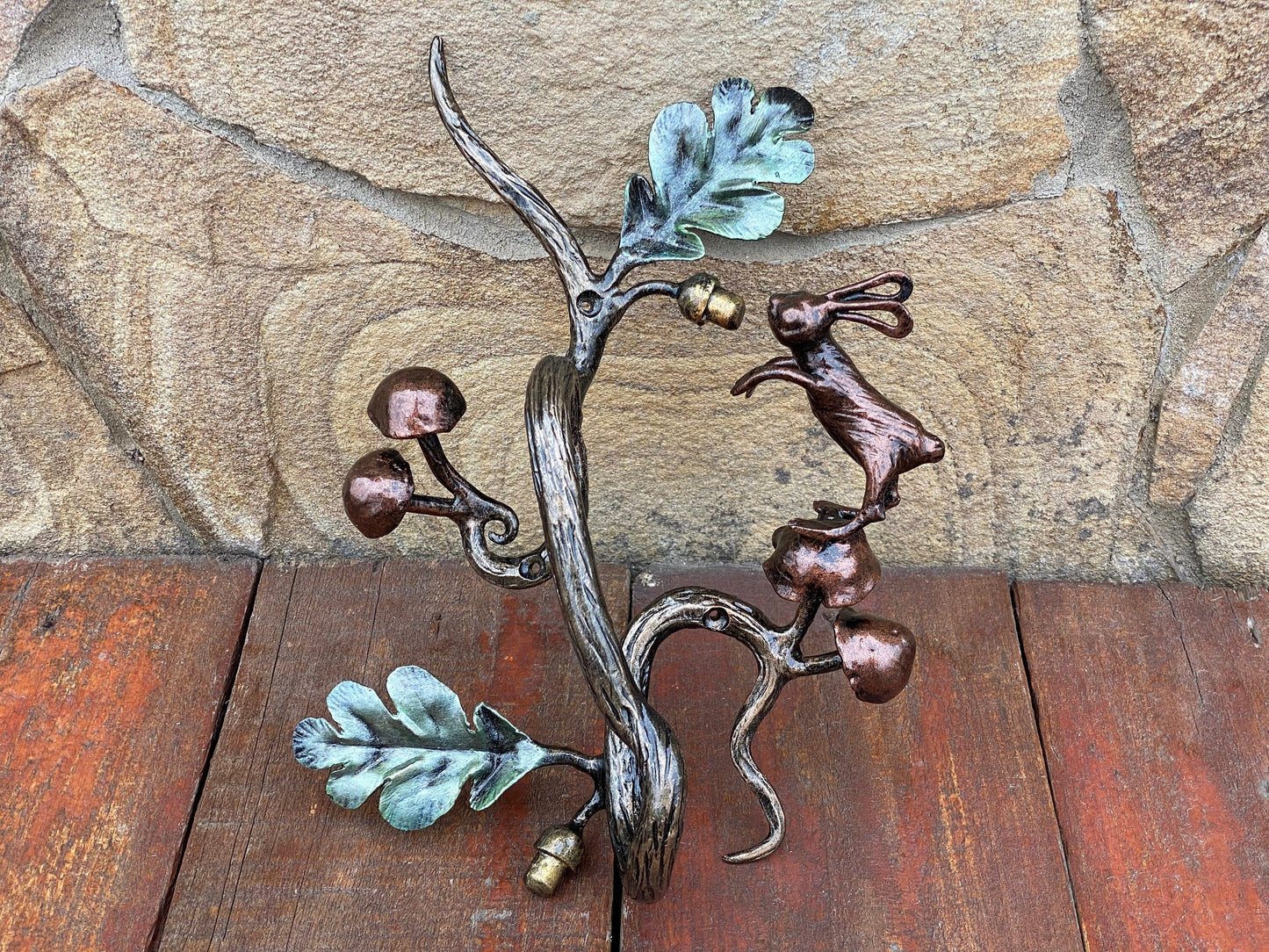 Door pull, rabbit, door handle, door, zoo, acorn, forest, wild nature, Christmas, animal, mushroom, anniversary, iron gift,steel gift,father