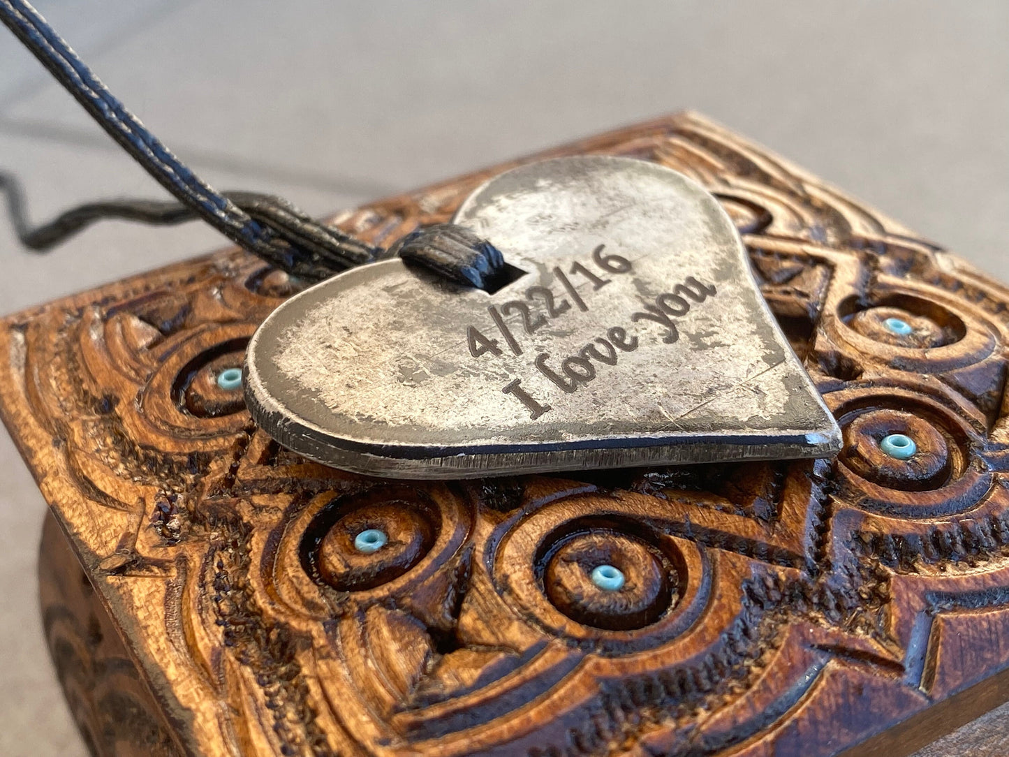 Personalized gift, iron gift, 6th anniversary, iron anniversary, iron heart, iron necklace,necklace,iron pendant,iron jewelry,iron gift idea