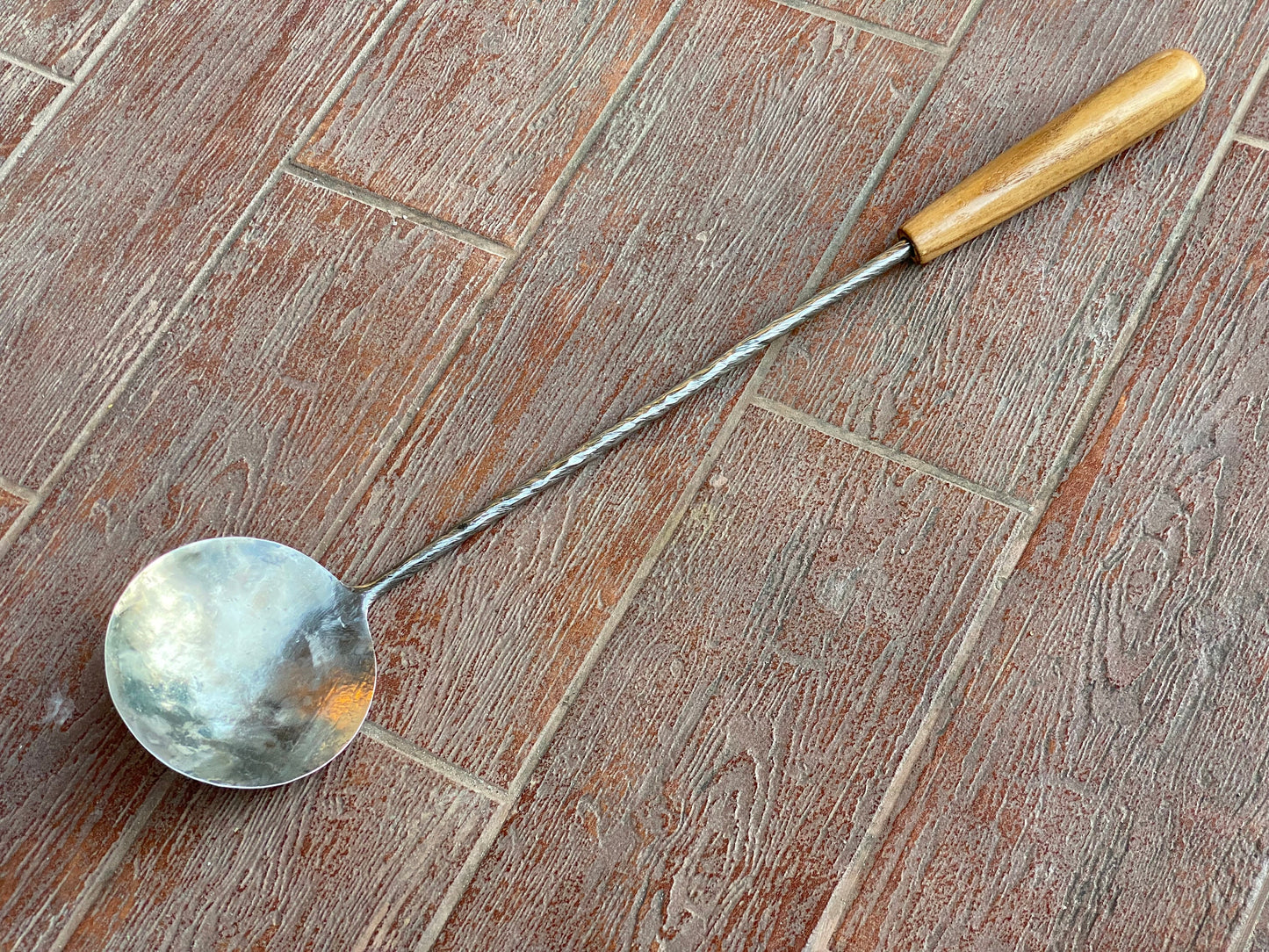 Paella spoon, paella skimmer spoon, spoon, cutlery, hand forged spoon, middle ages, BBQ gifts, flatware, Christmas, birthday, anniversary