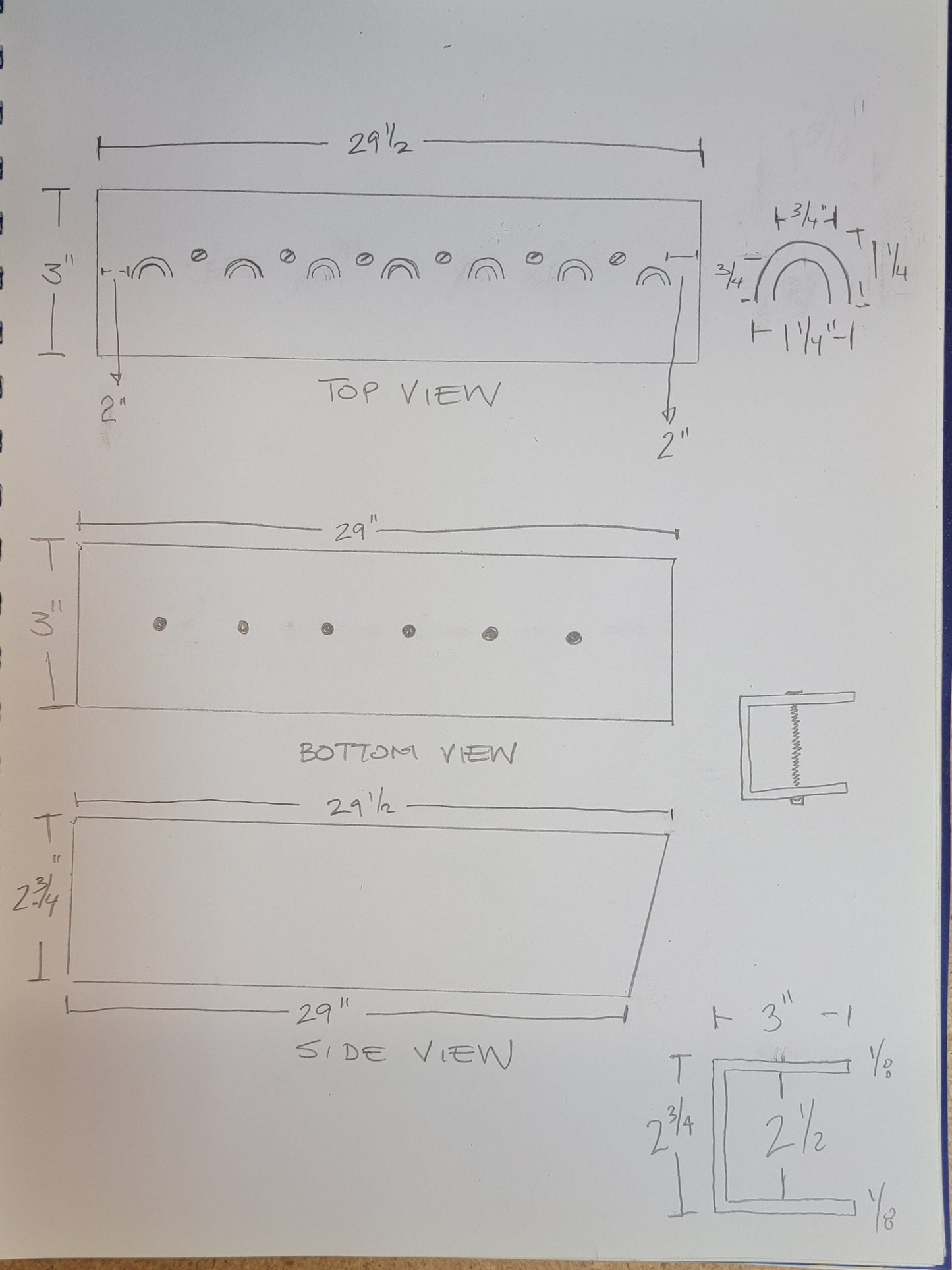 Custom listing for Gerardo:  2 ceiling brackets and two C-channels for the same swing.