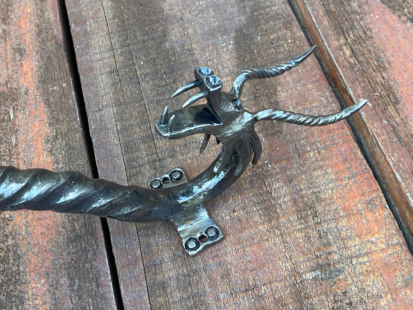 Dragon, door handle, door pull, medieval, viking, renovation, Christmas, birthday, castle, man cave, horn, barn, anniversary, Middle Ages