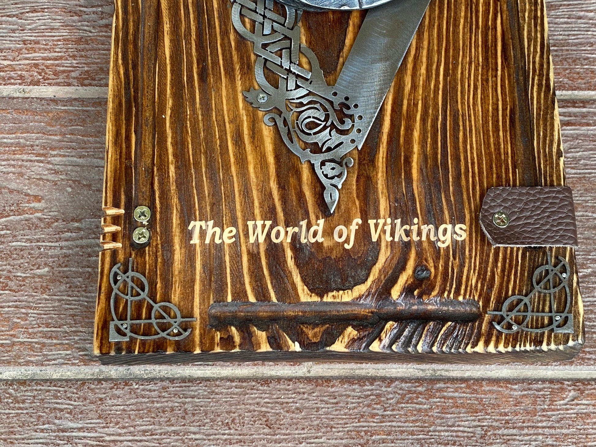 Hammer holder, viking gift, mens gift, viking, wooden gift, personalized gift, birthday, Christmas, anniversary, iron gift, steel gift,daddy