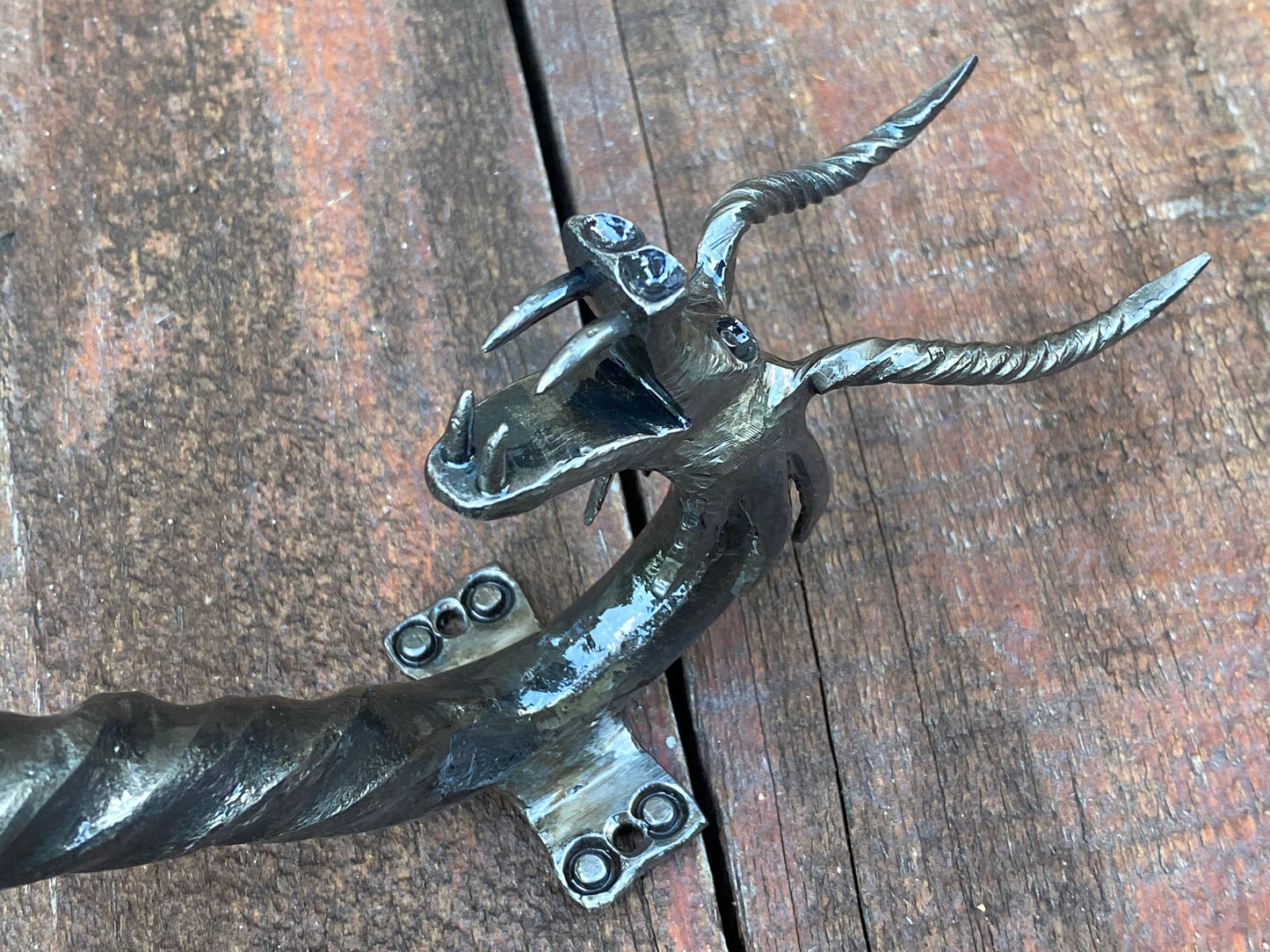 Dragon, door handle, door pull, medieval, viking, renovation, Christmas, birthday, castle, man cave, horn, barn, anniversary, Middle Ages