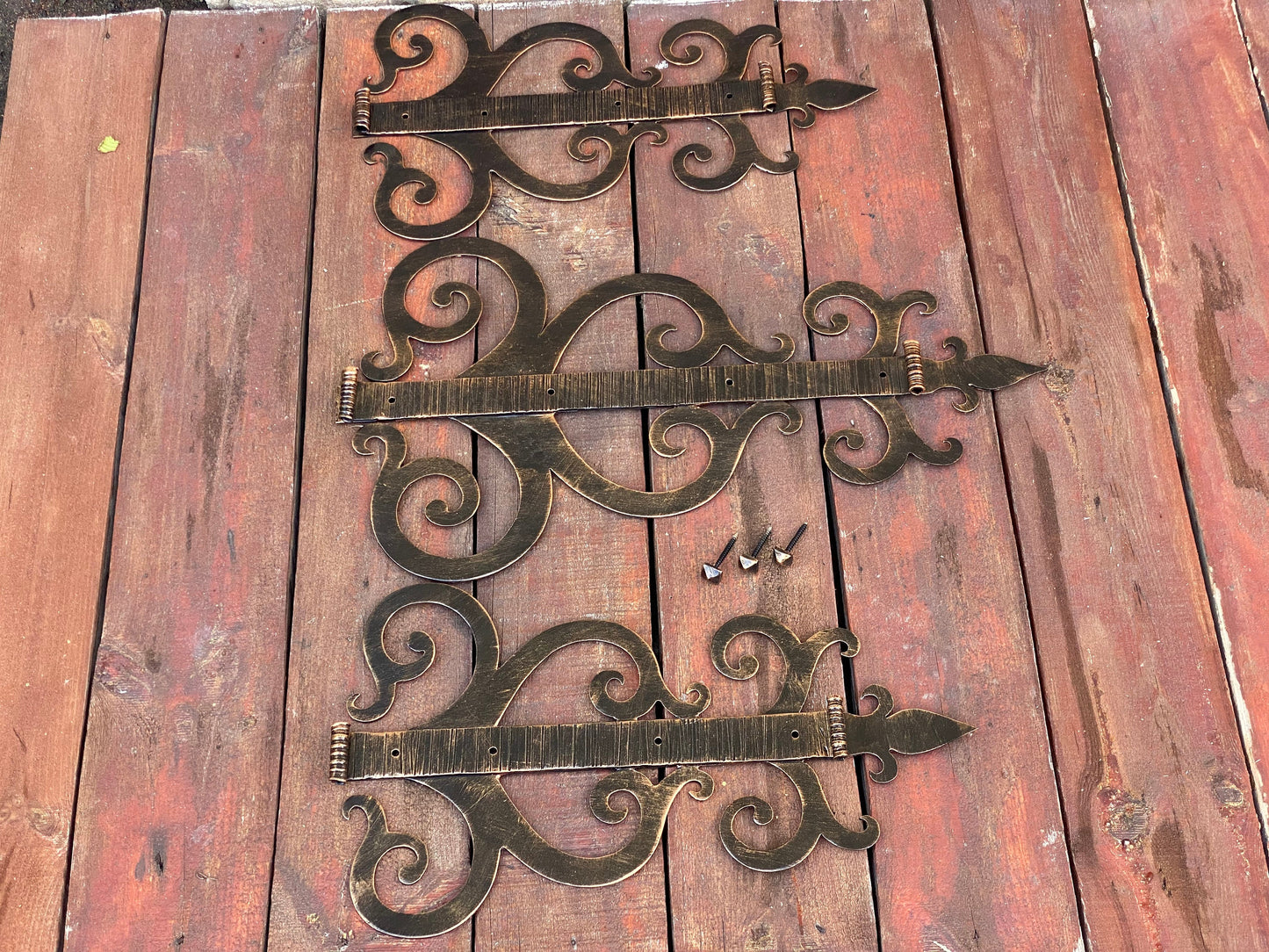 Hinge, medieval, rustic, barn, gate, strap hinges, door decor, hardware, antique, renovation, door, Christmas, birthday, anniversary, rivet