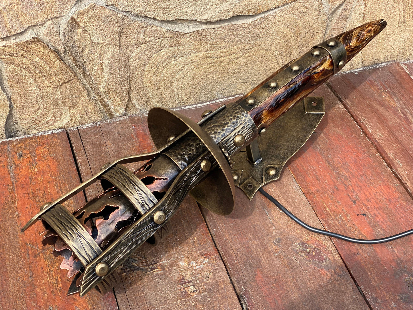 Wall sconce, viking, medieval lantern, man cave, torch, castle, medieval light, Middle Ages, Christmas, birthday, anniversary,antique,knight