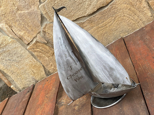 Ship, sail, iron anniversary, hand forged ship, iron ship, iron gift, vessel, boat, viking, drakkar, Christmas, ocean, sea, steel gift