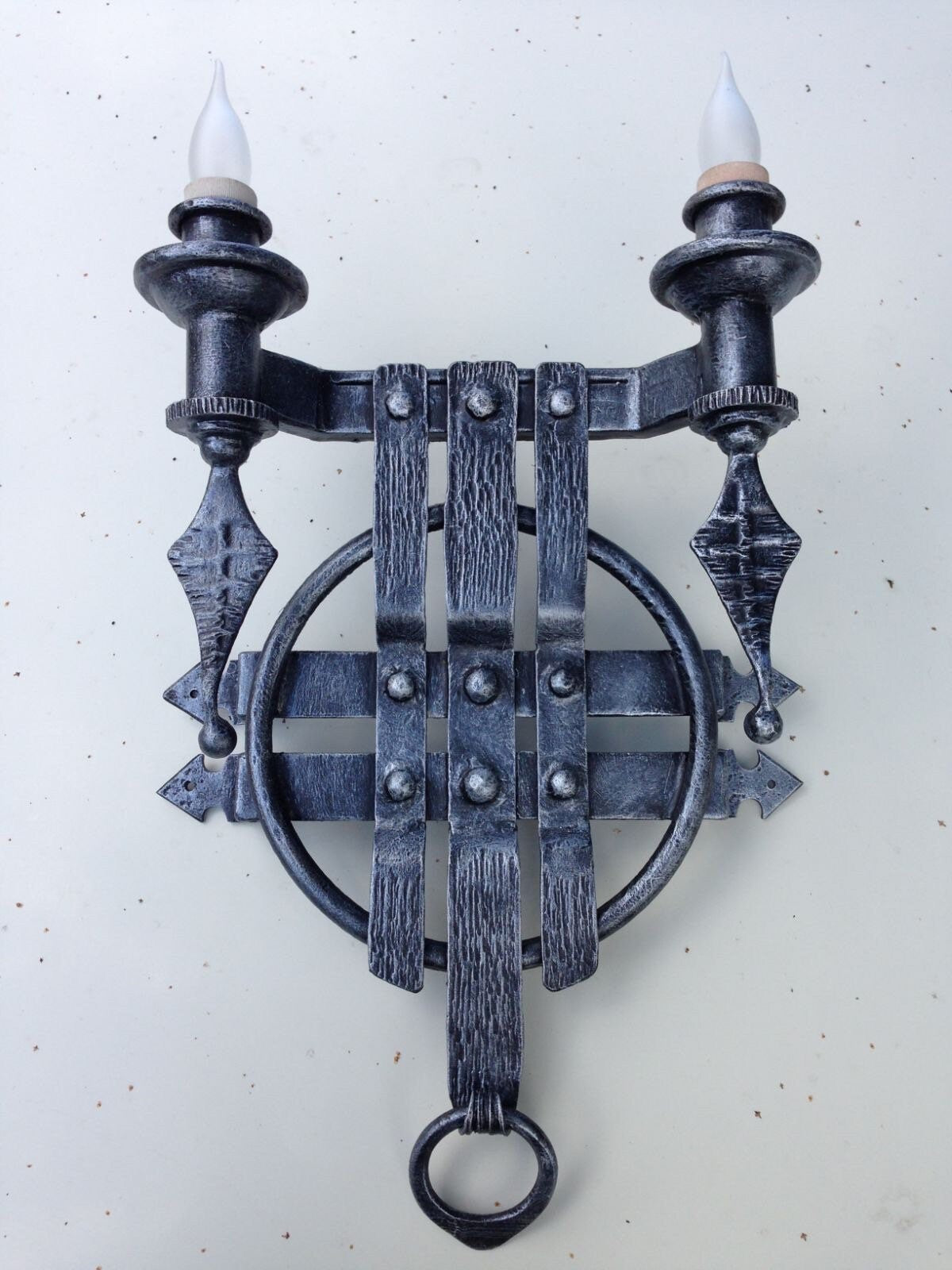Wall sconce, medieval, candle holder, viking, castle sconce, Christmas, birthday, anniversary, wall lamp, Middle Ages, iron gift, blacksmith