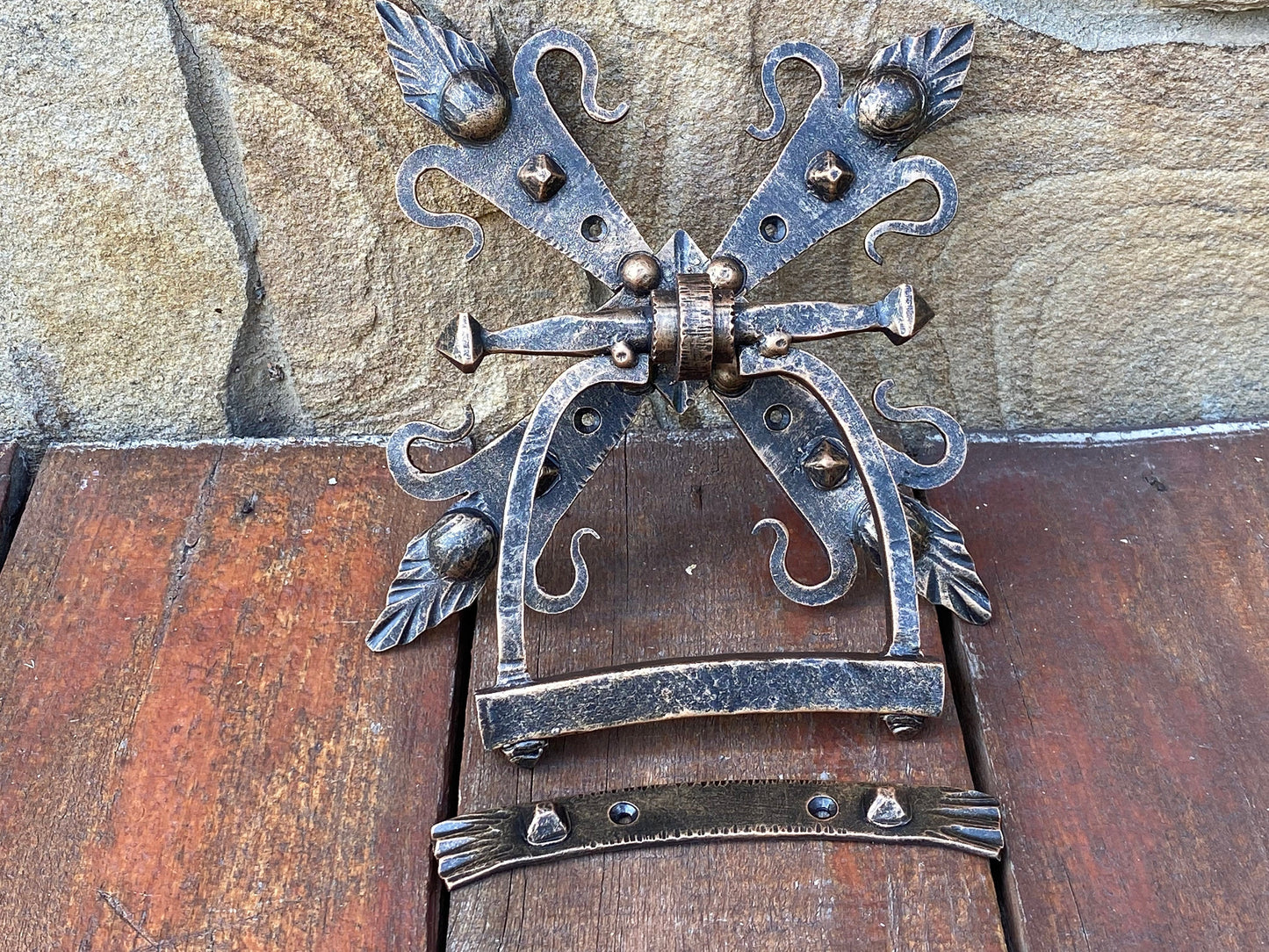 Door knocker, medieval decor, door pull, castle, viking, knife, man cave, antique, door, renovation, Middle Ages, birthday, anniversary