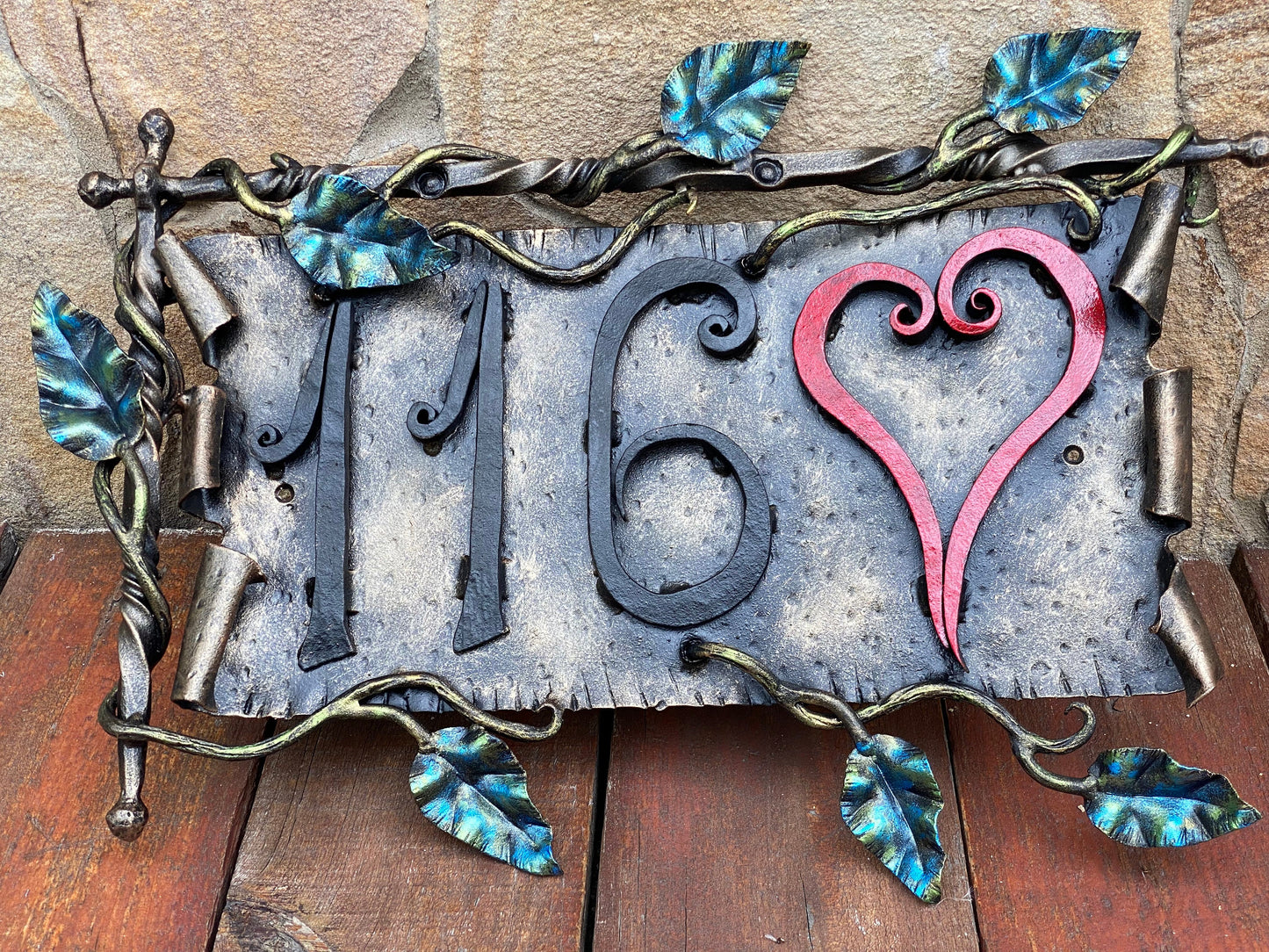 House number sign, house number, wedding gift, newlywed, heart, 6th anniversary, 11th anniversary, birthday, groomsmen gift, bridesmaid,love