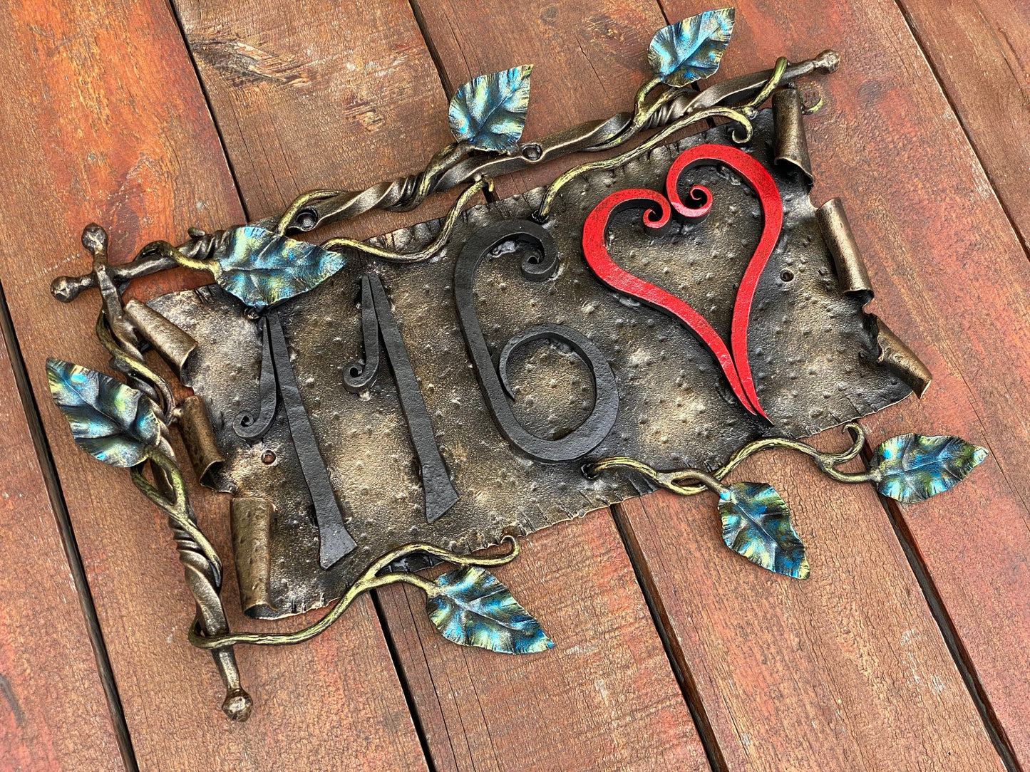 House number sign, house number, wedding gift, newlywed, heart, 6th anniversary, 11th anniversary, birthday, groomsmen gift, bridesmaid,love