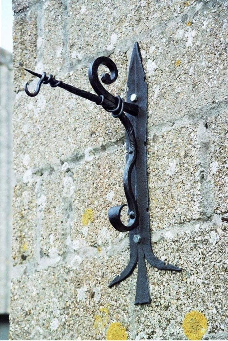 Bracket, medieval, hand forged bracket, wall sconce, candle holder, plant hanger, hook, wall hook, plant wall hook, plaque holder, antique
