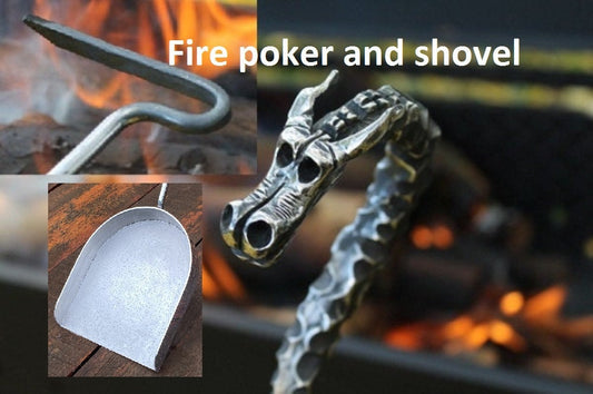 Fire poker, shovel, stainless steel fire poker, fireplace, BBQ, firewood, fireplace tool, camping, picnic, anniversary,birthday,personalized