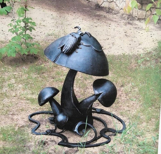 Garden lantern, garden lamp, garden, mushroom, sconce, forest theme, iron gift, table lamp, night lamp, wild nature, zoo, renovation, yard
