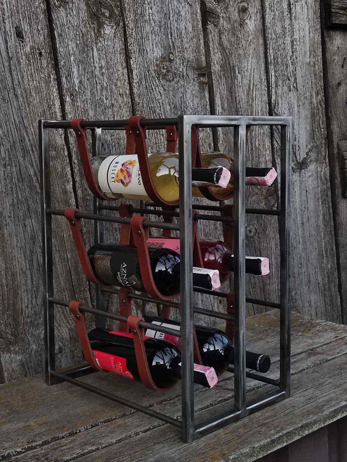 Bottle holder, iron anniversary, bottle rack, anniversary gift, wine rack, iron gift, bottle stand, wine lover gift, birthday, Fathers Day