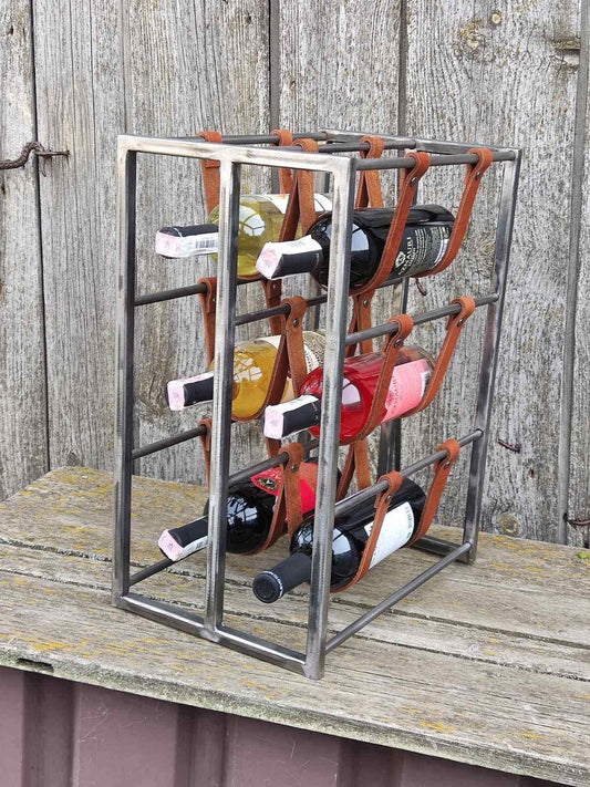 Bottle holder, iron anniversary, bottle rack, anniversary gift, wine rack, iron gift, bottle stand, wine lover gift, birthday, Fathers Day