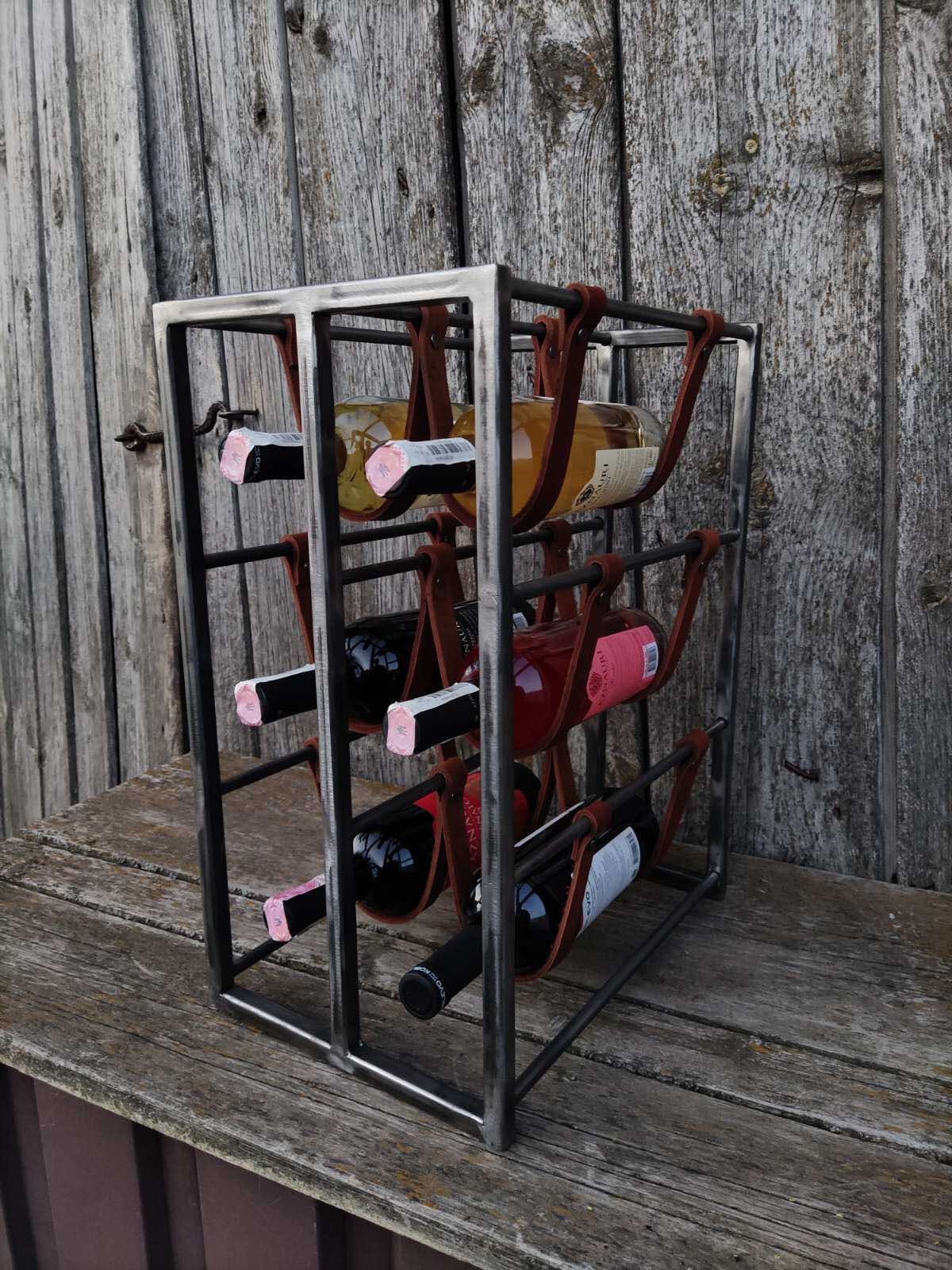 Bottle holder, iron anniversary, bottle rack, anniversary gift, wine rack, iron gift, bottle stand, wine lover gift, birthday, Fathers Day