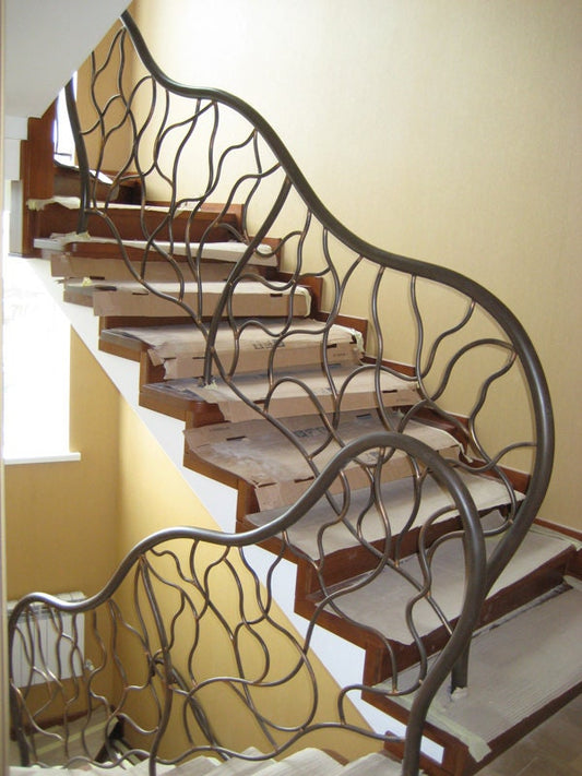 Stair railing, balcony railing, railing, terrace, renovation, retirement, tree, forest, branch, jungle, wedding, anniversary, trunk, nature