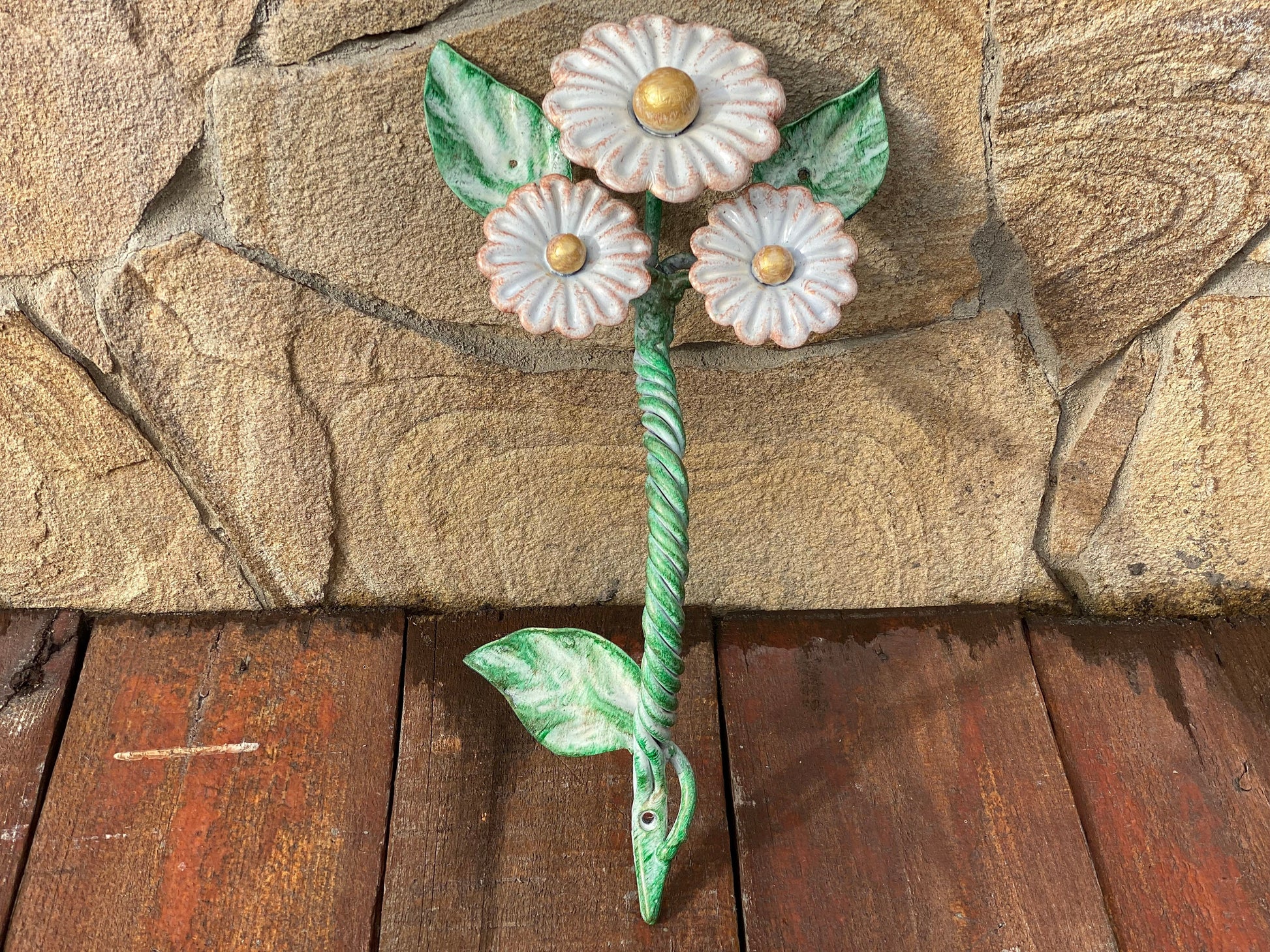 Door handle, daisy, floral, botanic, renovation, river, lake, Christmas, wild nature,Thanksgiving,anniversary,birthday,blacksmith