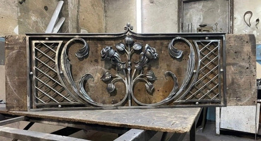 Balcony railing, terrace railing, stair railing, railing, handrail, Christmas, birthday, renovation, blacksmith, wedding, anniversary, rose