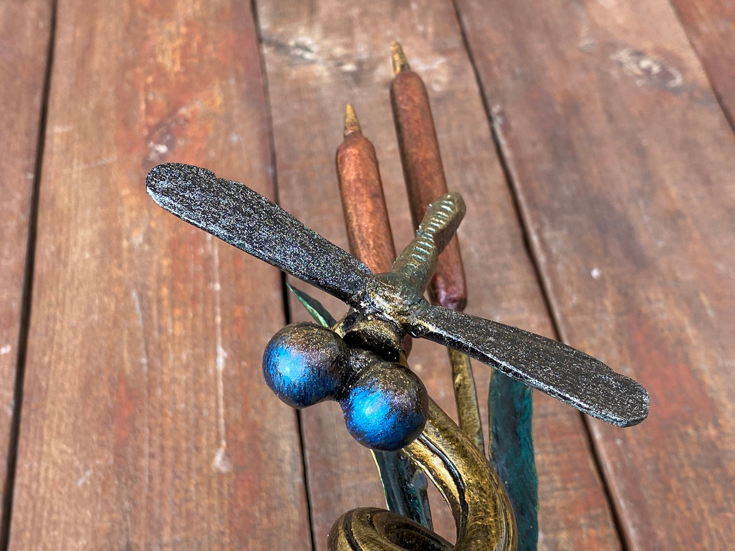 Door handle, dragonfly, reeds, cattail, renovation, bamboo, river, lake, Christmas, wild nature,Thanksgiving,anniversary,birthday,blacksmith