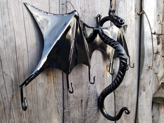 Key holder, dragon, hook, medieval, key hanger, towel ring, Christmas, birthday, anniversary, iron gift, Fathers Day, Mothers Day, viking