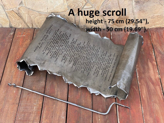 Iron scroll, steel scroll, 6th anniversary, 11th anniversary, steel anniversary, iron anniversary, wedding anniversary, iron gift,steel gift