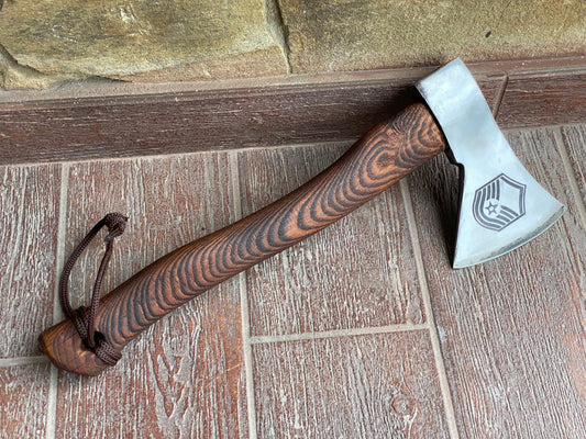 Axe with 2 logos and personalization, hatchet, axe, mens gift, birthday, anniversary, Christmas, camping, personalized gift, groomsman gift