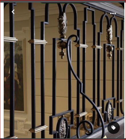 Custom listing for Jessica (Part 2): horizontally and angled railings with total length 619.5" with posts
