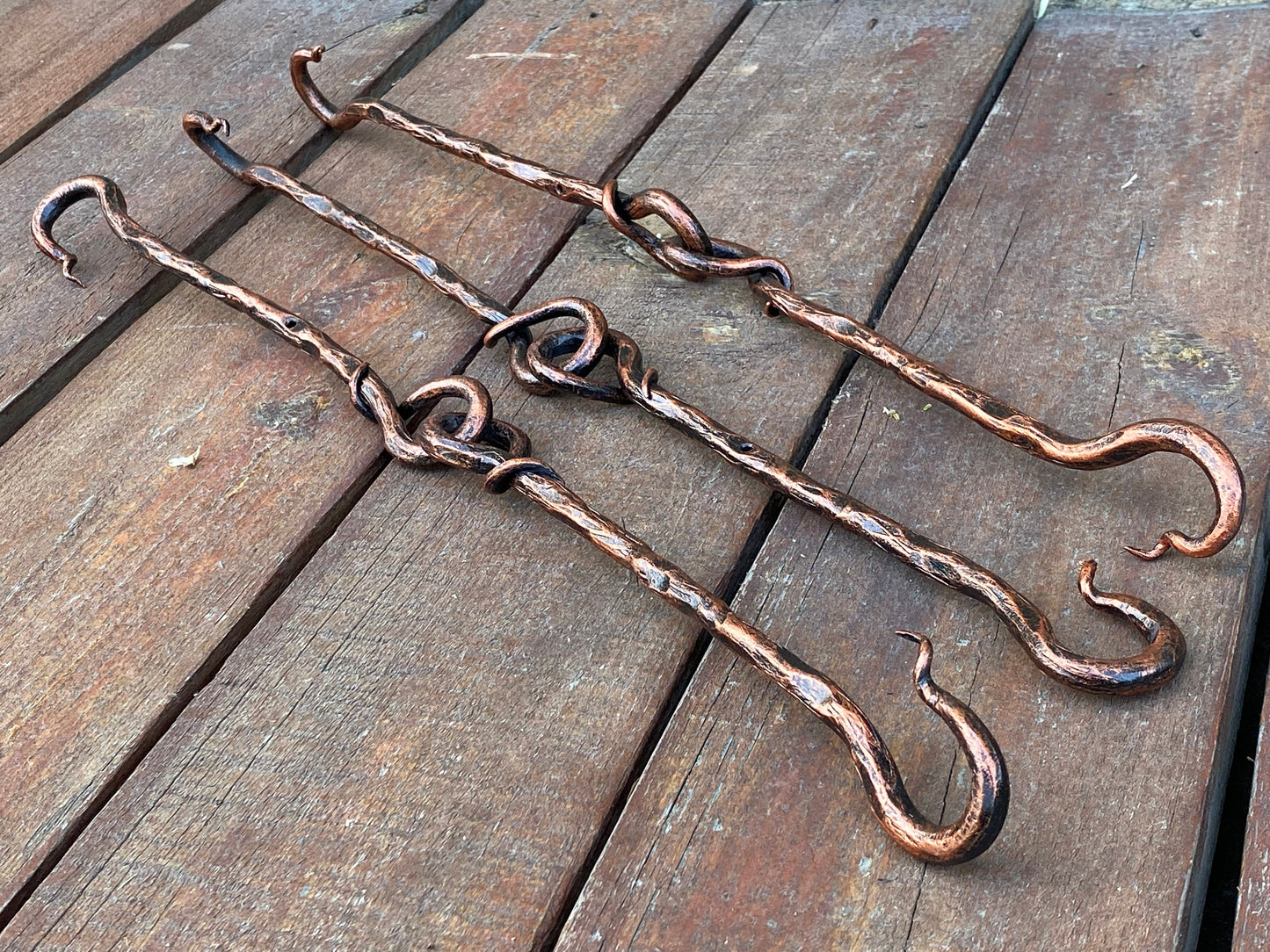 Hooks, ceiling hook, hand hammered, hook bar, hardware, medieval, Christmas, birthday, anniversary, gift for dad, flower pot, bracket