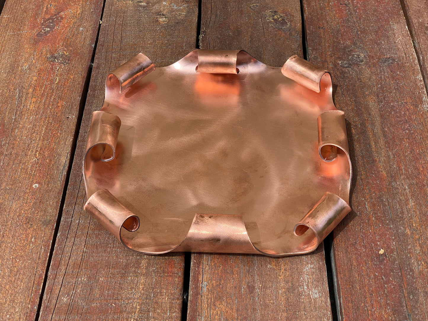 Copper tray, 7th anniversary, copper plate, copper gift, tray, plate, bowl, copper anniversary, copper bowl, Christmas, anniversary,birthday